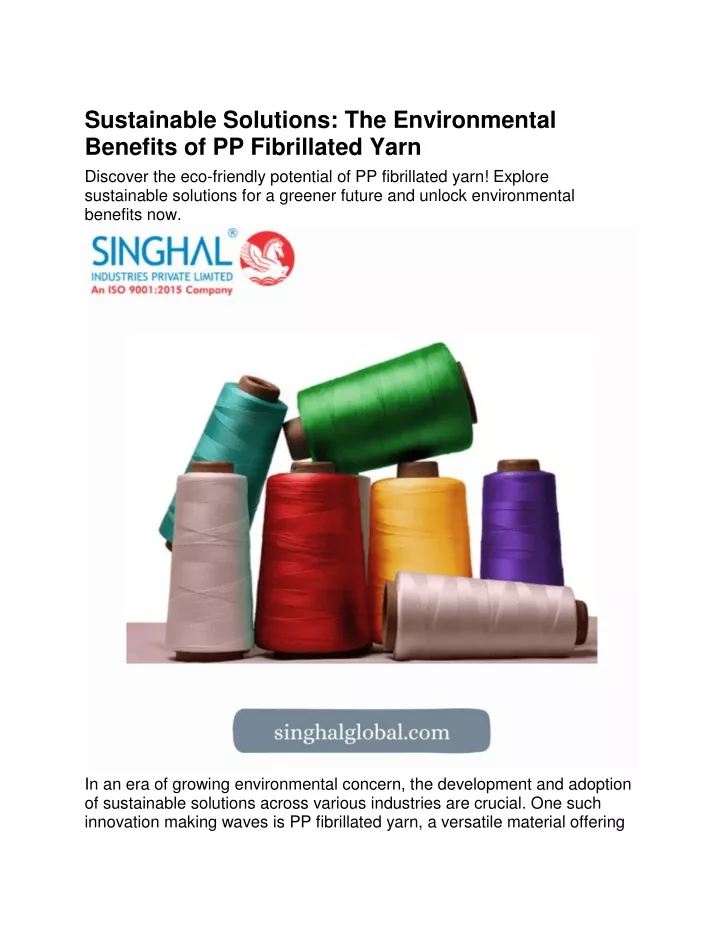 sustainable solutions the environmental benefits