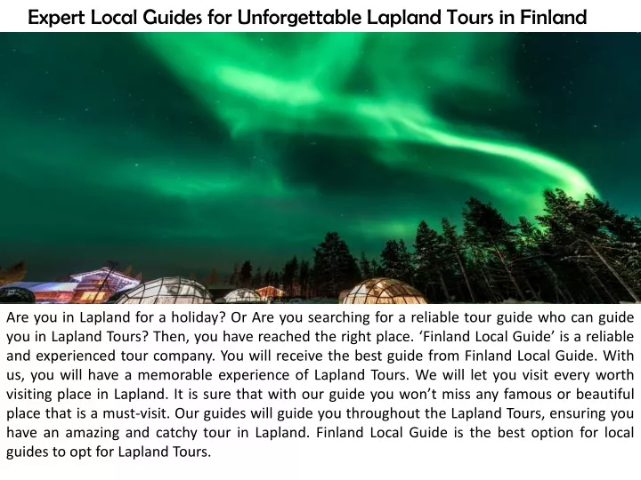 expert local guides for unforgettable lapland