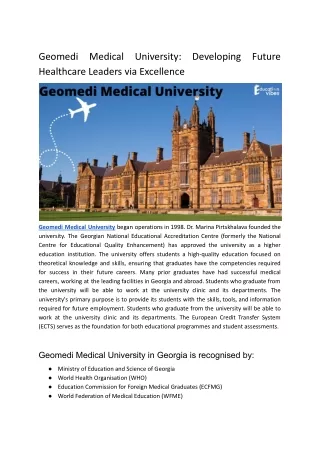 geomedi healthcare leaders via excellence