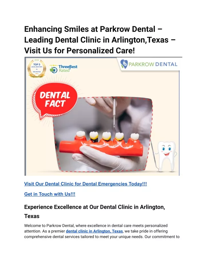 enhancing smiles at parkrow dental leading dental