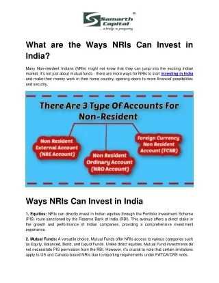 What are the Ways NRIs Can Invest in