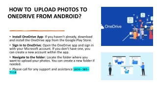 How to Upload  Photos to Onedrive From android?