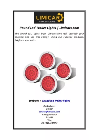 Round Led Trailer Lights  Limicars.com