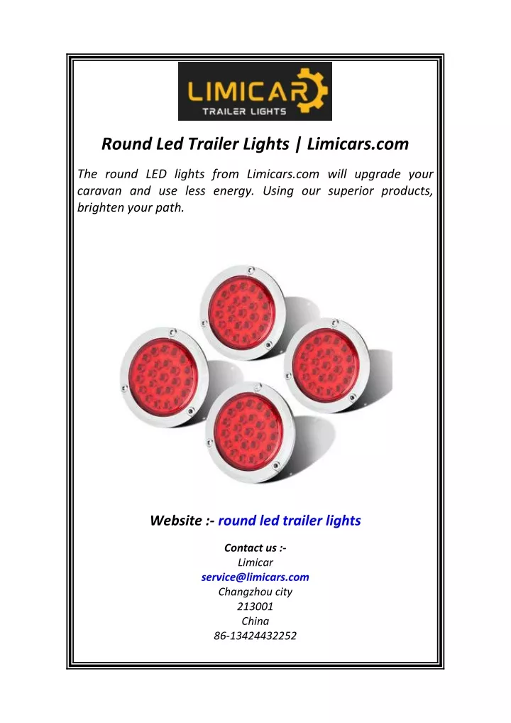 round led trailer lights limicars com
