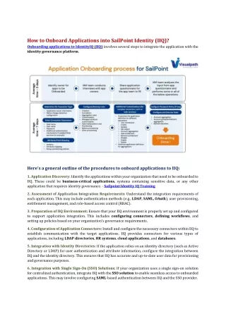 how to onboard applications into sailpoint