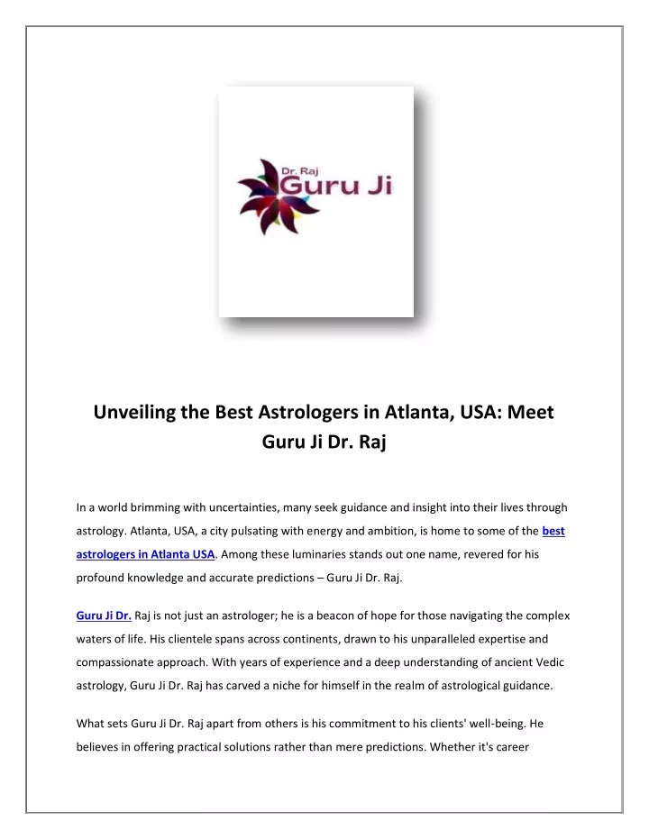 unveiling the best astrologers in atlanta