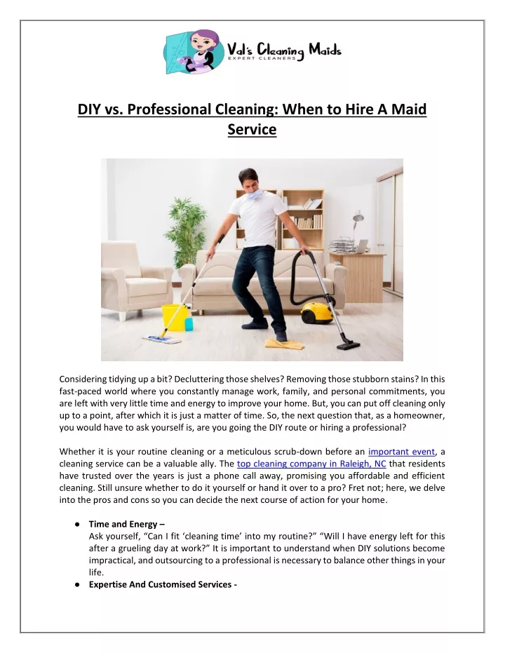 diy vs professional cleaning when to hire a maid