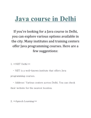 Java course in Delhi (2)