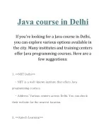 Java course in Delhi (2) - slide 1