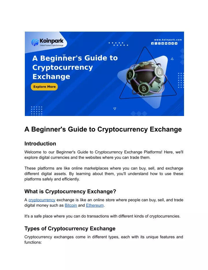 a beginner s guide to cryptocurrency exchange