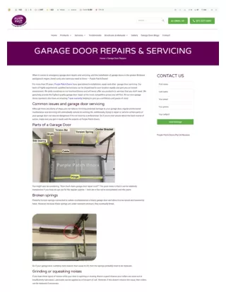 Reliable Garage Door Repairs  Purple Patch Doors