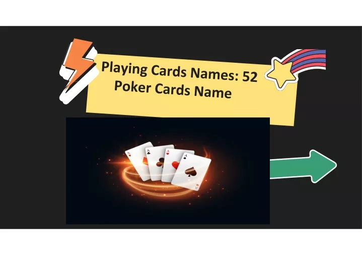 playing cards names 52 poker cards name