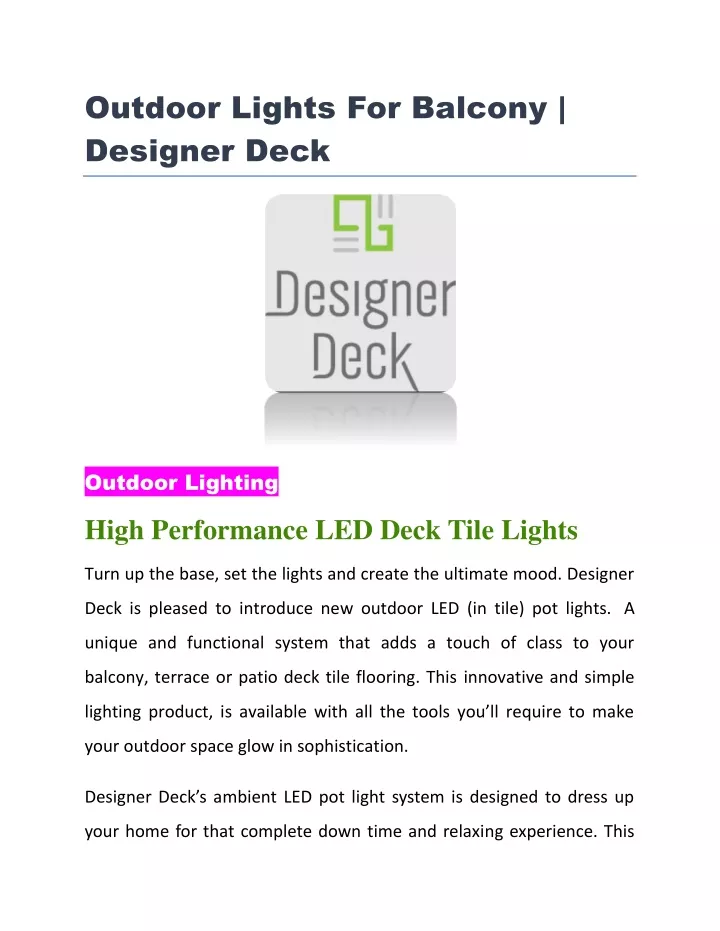 outdoor lights for balcony designer deck