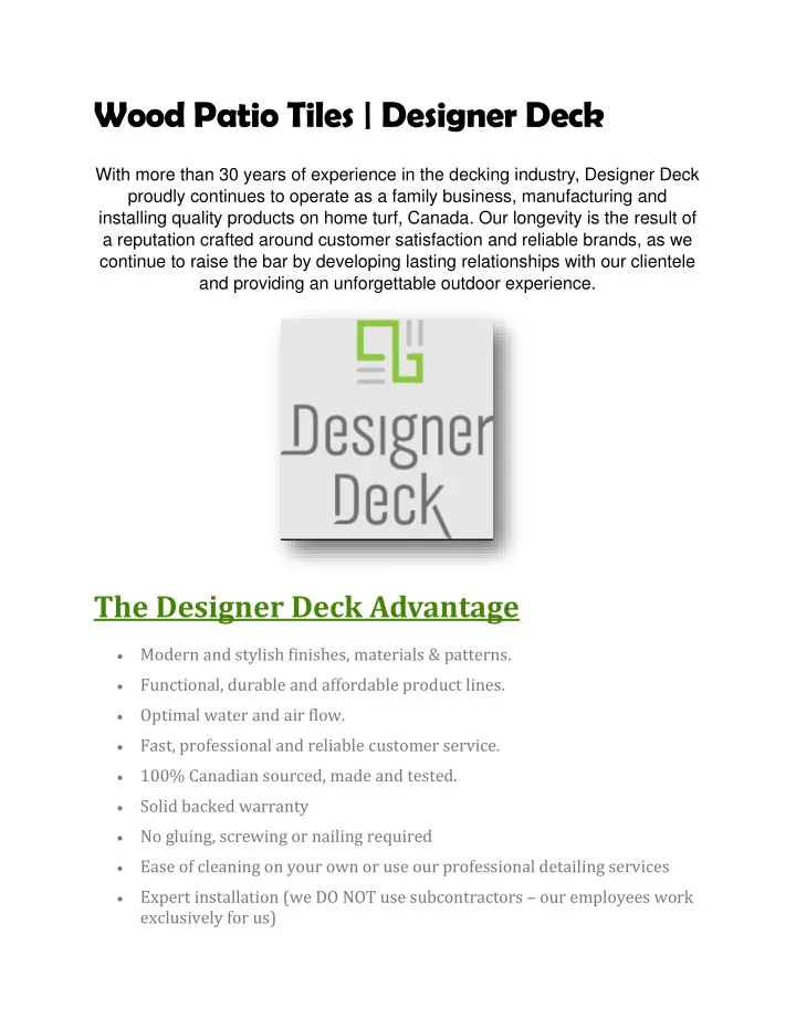 wood patio tiles designer deck