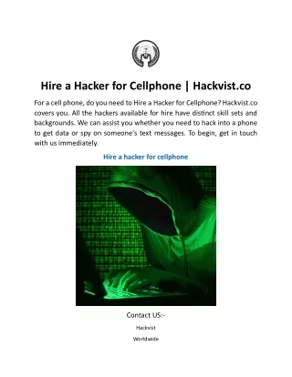 Hire a Hacker for Cellphone Hackvist.co