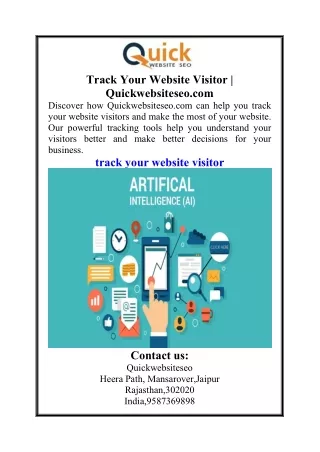 track your website visitor quickwebsiteseo