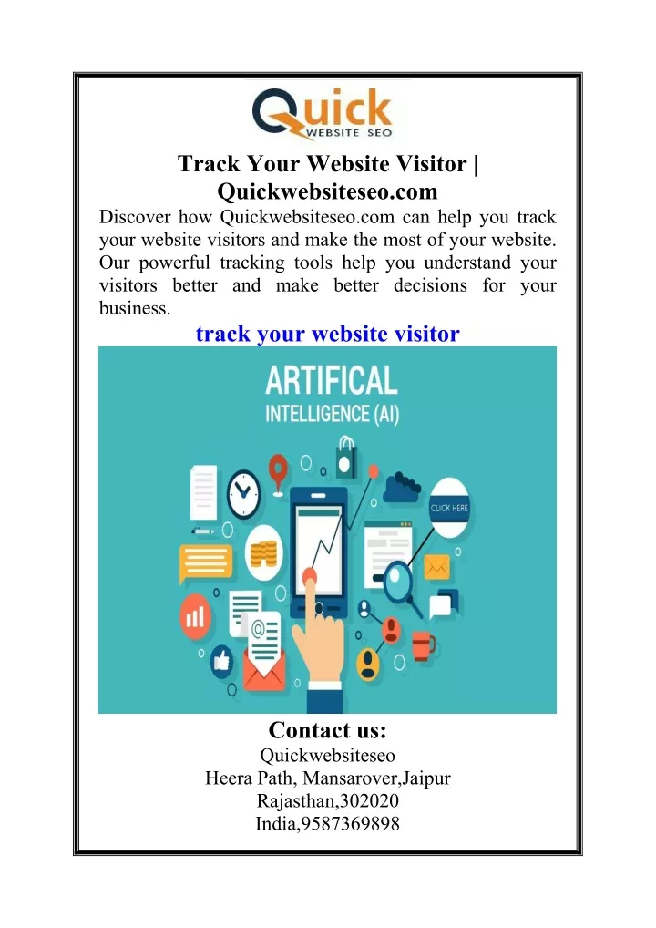 track your website visitor quickwebsiteseo