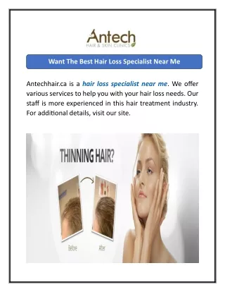 Want The Best Hair Loss Specialist Near Me