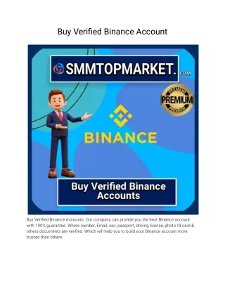 Buy Verified Binance Account