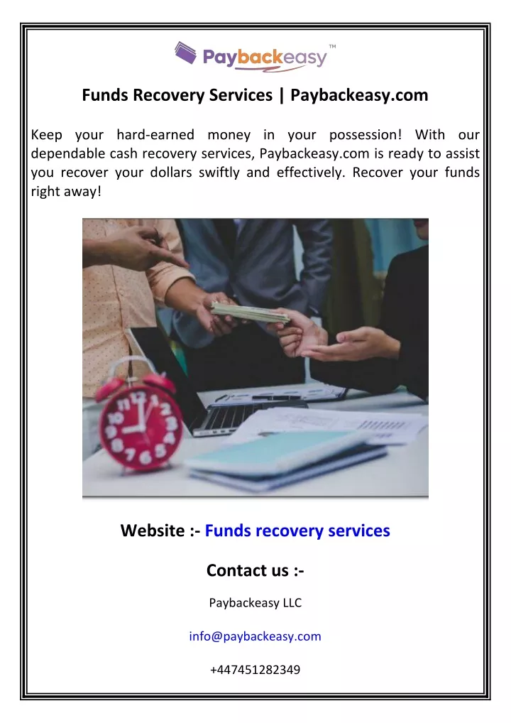 funds recovery services paybackeasy com