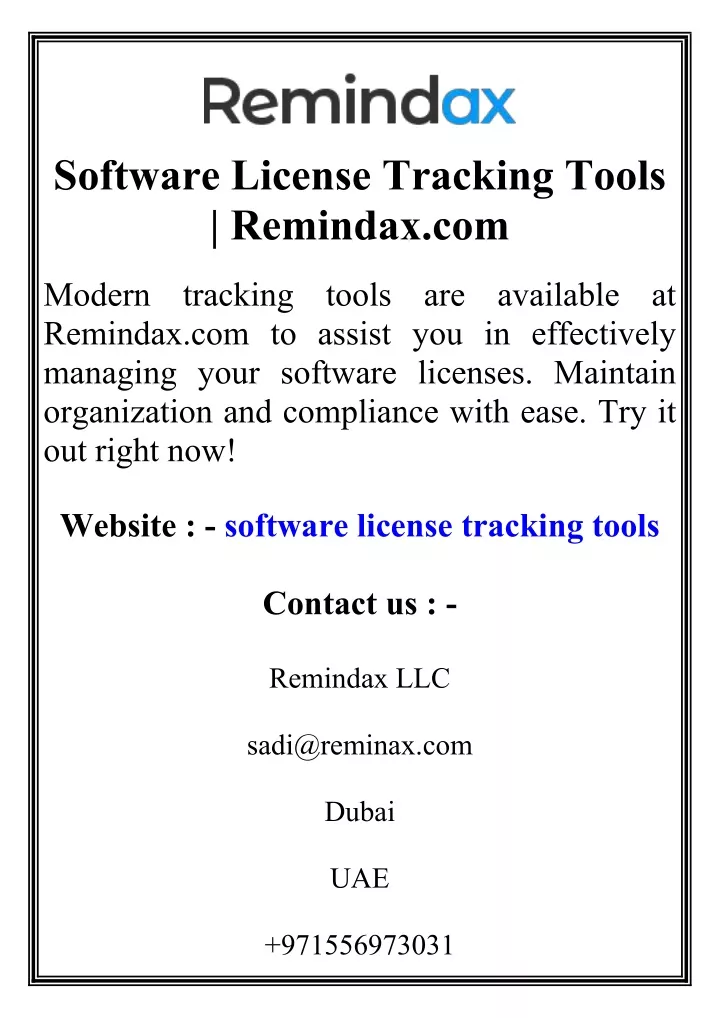 software license tracking tools remindax com