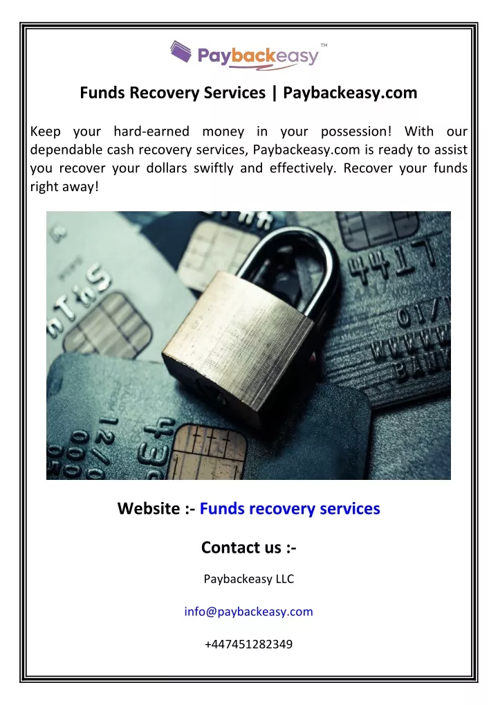 funds recovery services paybackeasy com