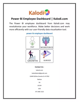 Power Bi Employee Dashboard Kalodi
