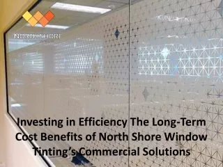 Investing in Efficiency - The Long-Term Cost Benefits of North Shore Window Tinting’s Commercial Solutions