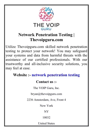 network penetration testing thevoipguru com
