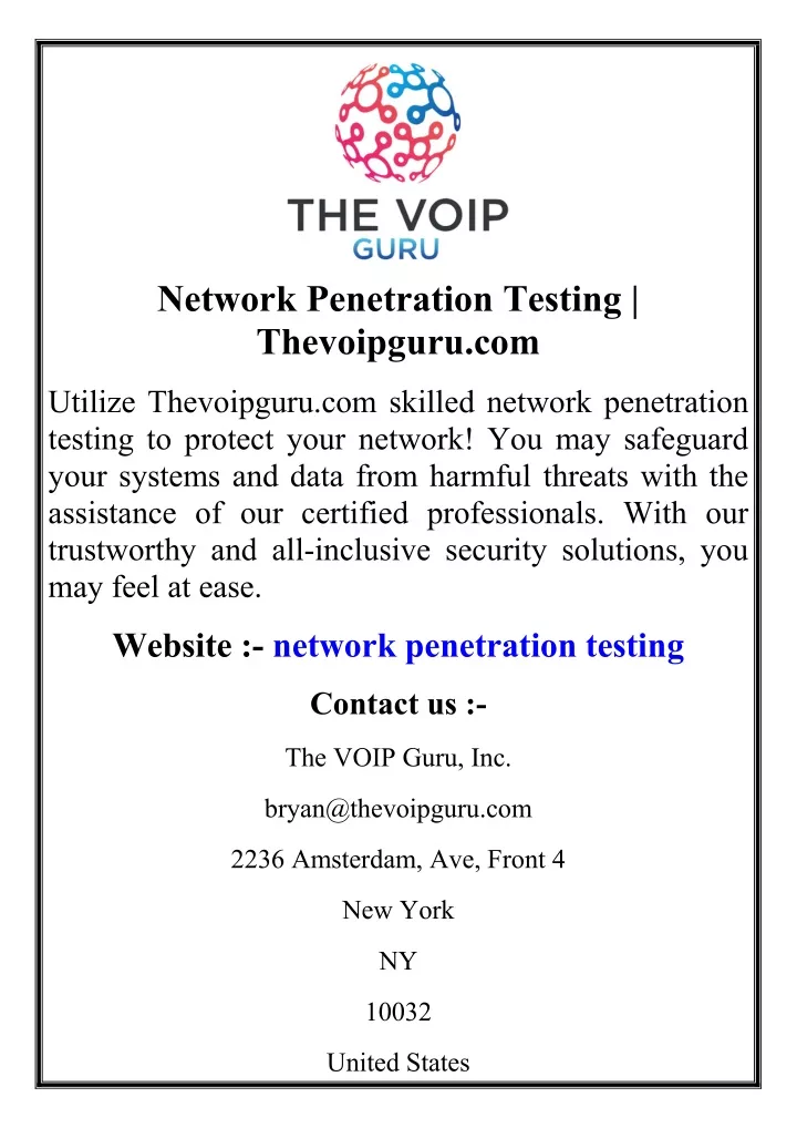 network penetration testing thevoipguru com