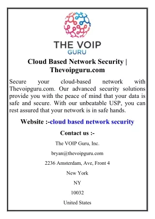 cloud based network security thevoipguru com