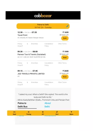 patna to delhi bus tickets