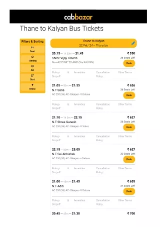 thane to kalyan bus tickets