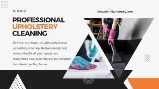 Choose The Best And Professional Upholstery Cleaning Services