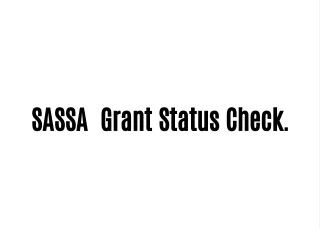 SASSA Status