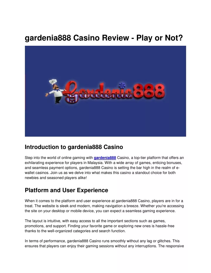 gardenia888 casino review play or not