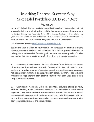 Unlocking Financial Success PDF