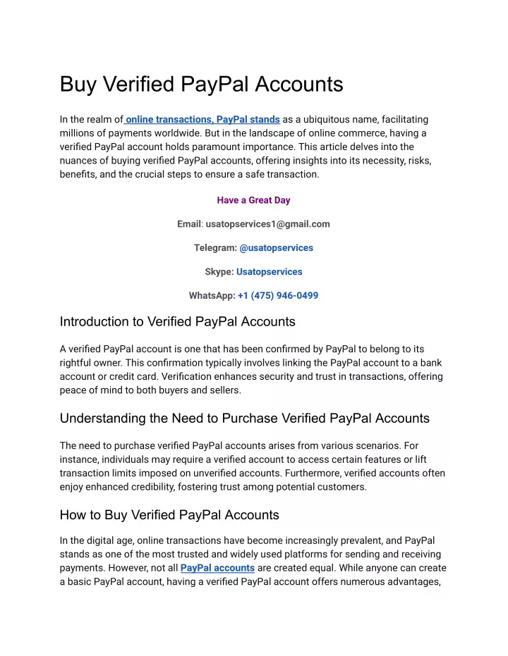 buy verified paypal accounts