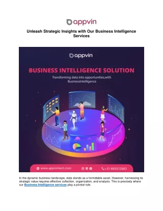 Business intelligence services AppVin Technologies