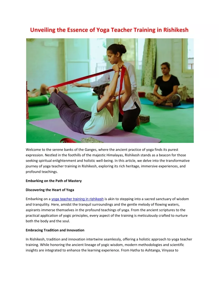 unveiling the essence of yoga teacher training