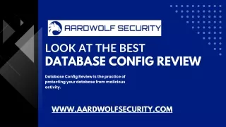 Look at the best Database Config Review