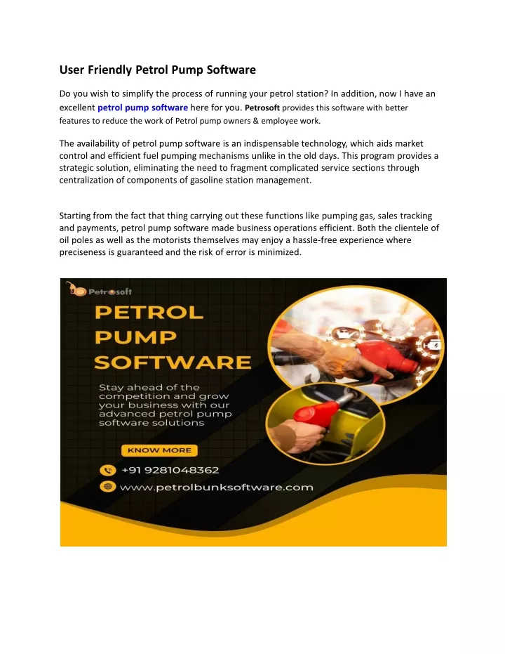 user friendly petrol pump software do you wish