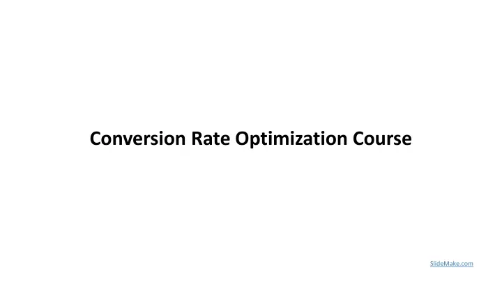 conversion rate optimization course