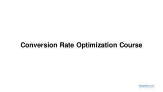 conversion rate optimization course