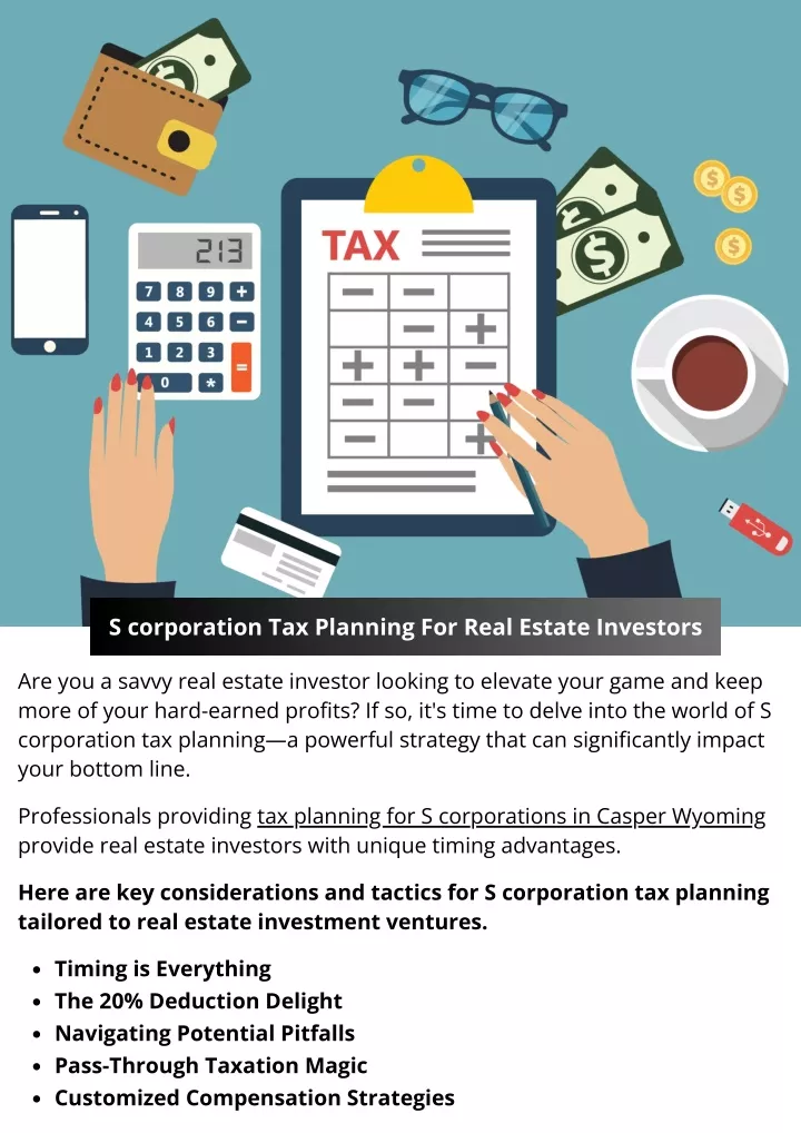 s corporation tax planning for real estate