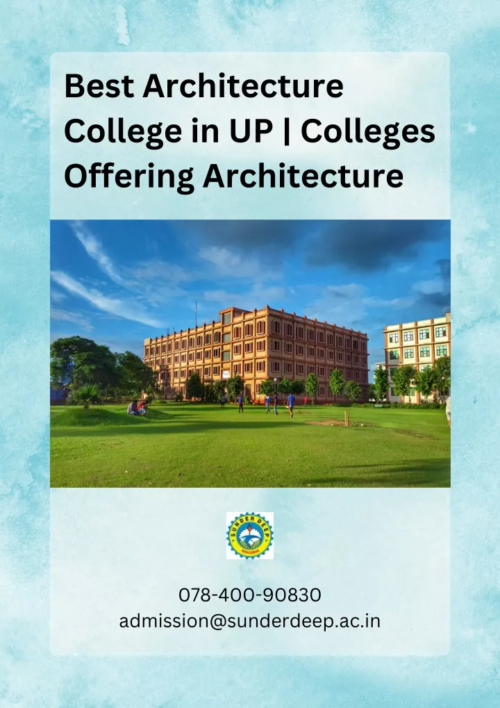 best architecture college in up colleges offering