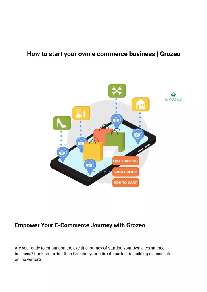 how to start your own e commerce business grozeo