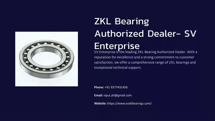zkl bearing authorized dealer sv enterprise