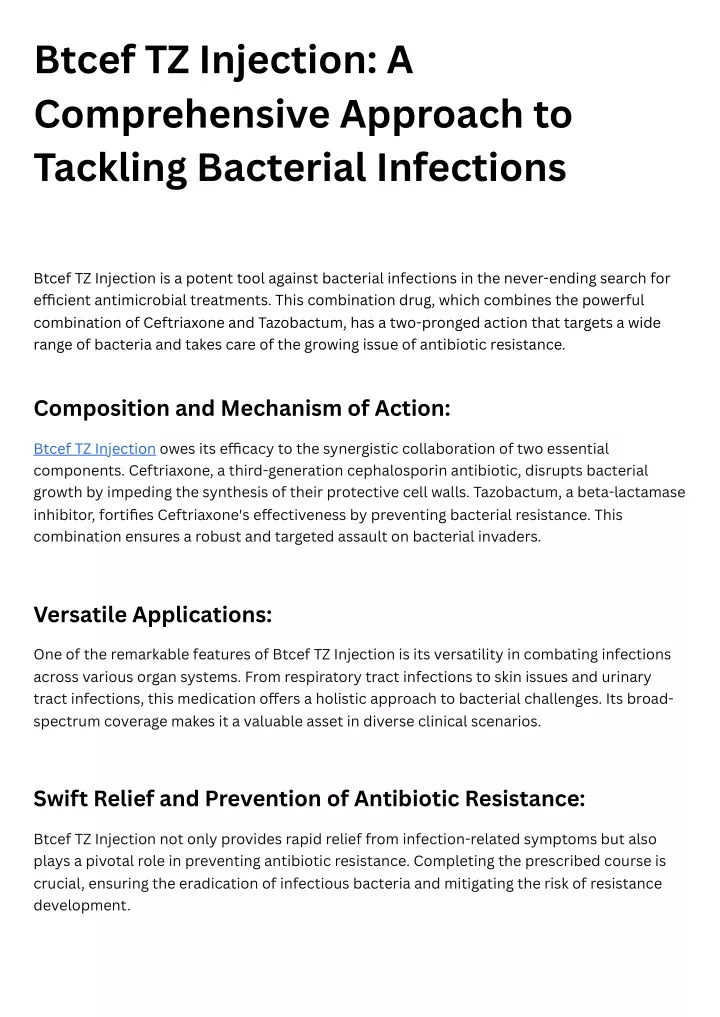 btcef tz injection a comprehensive approach