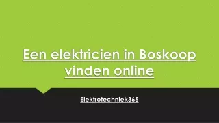 Een elektricien in Boskoop vinden online
